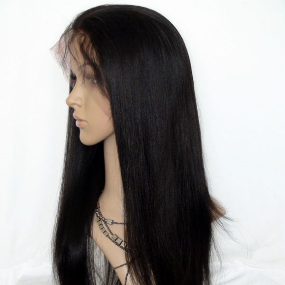 #2 Yaki straight Indian Remy Hair Full lace Wigs